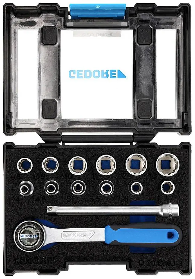 Produktfoto 1 von Gedore Steckschlüsselsatz metrisch 1/4" (6.3 mm) 14teilig 1815598