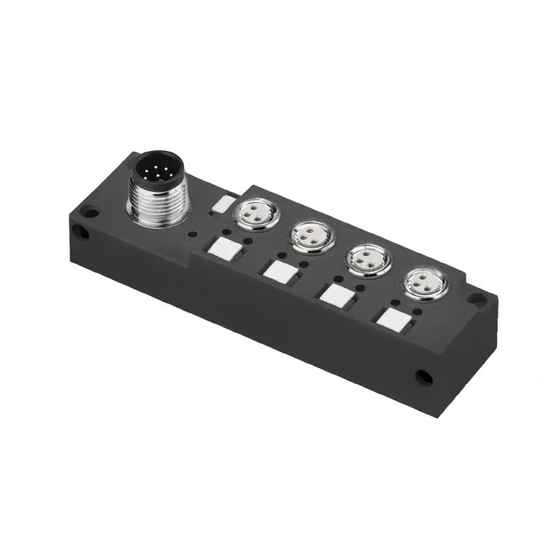 Produktfoto 1 von WEIDMÜLLER SAI-04L-VP12-3A-M08L-PNP, M8-Verteilerbox, Version mit M12-Abgang