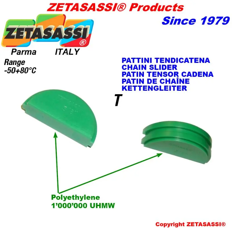 Produktfoto 1 von ZETASASSI TTTO32DRIC Chain Slider Made Of Polyethylene 1000