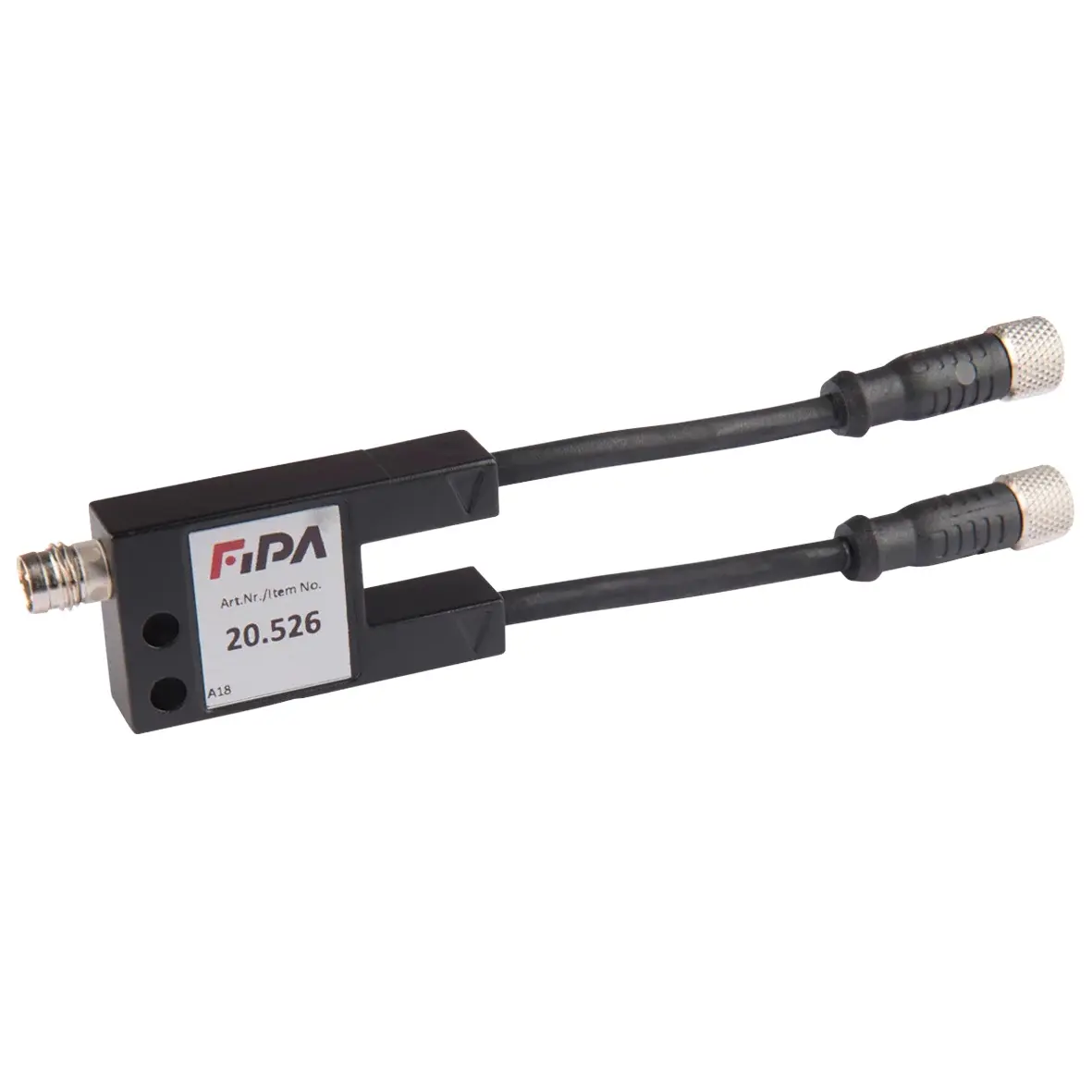 Produktfoto 1 von FIPA 20.526, T-Signalbündler 3-Pol, M8-Stecker gerade auf 2x M8-Buchse