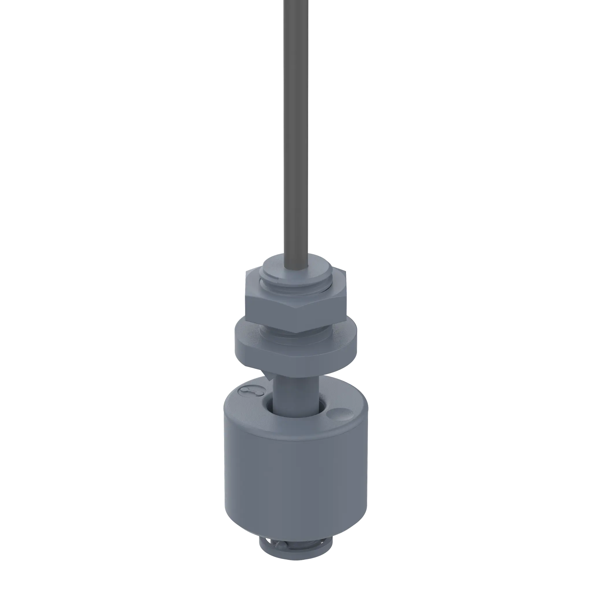 Produktfoto 1 von Elobau 200020-5, Miniatur Schwimmerschalter, Öffner, 48V, PVC, Gewinde PG7, 5m Kabel