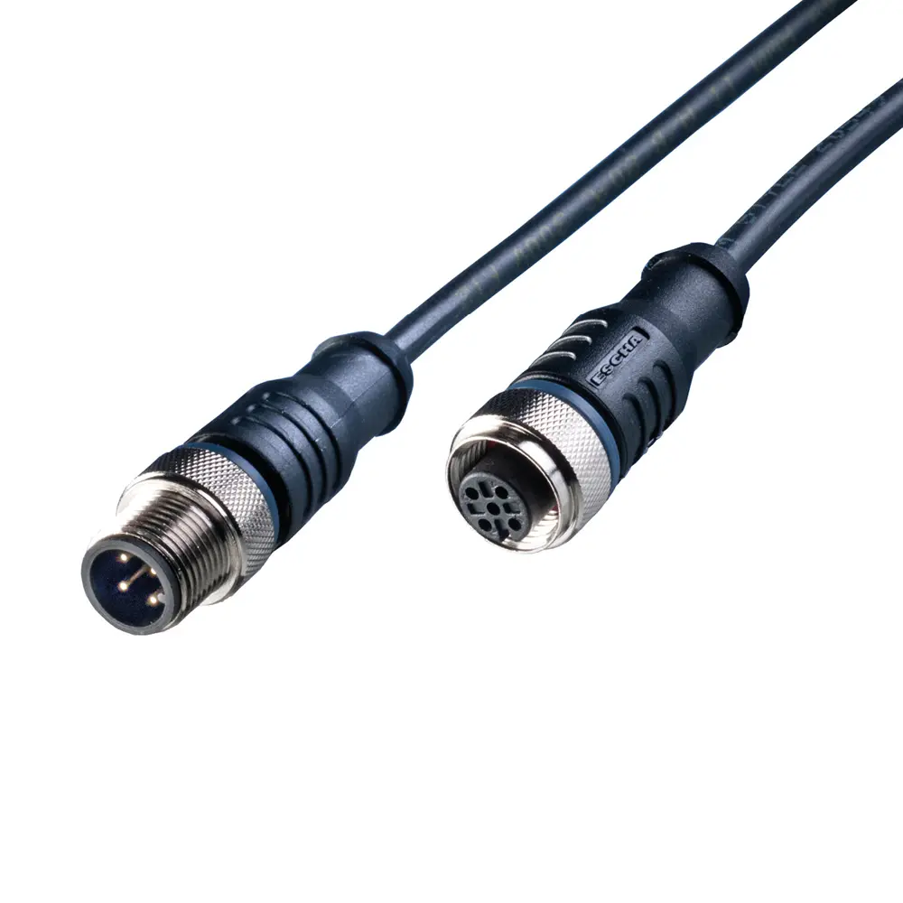 Produktfoto 1 von LED2WORK 200100-03, Sensor Kabel, 10 m, M12 Stecker/M12 Buchse, A-kodiert, für 24V