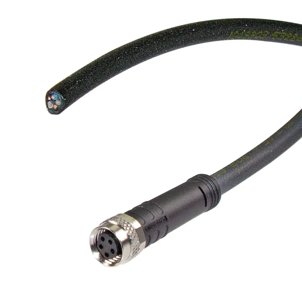 Produktfoto 1 von LED2WORK 200100-25, Sensor Kabel, 10 m, 5-Polig, offen/M8 Buchse, für 24V