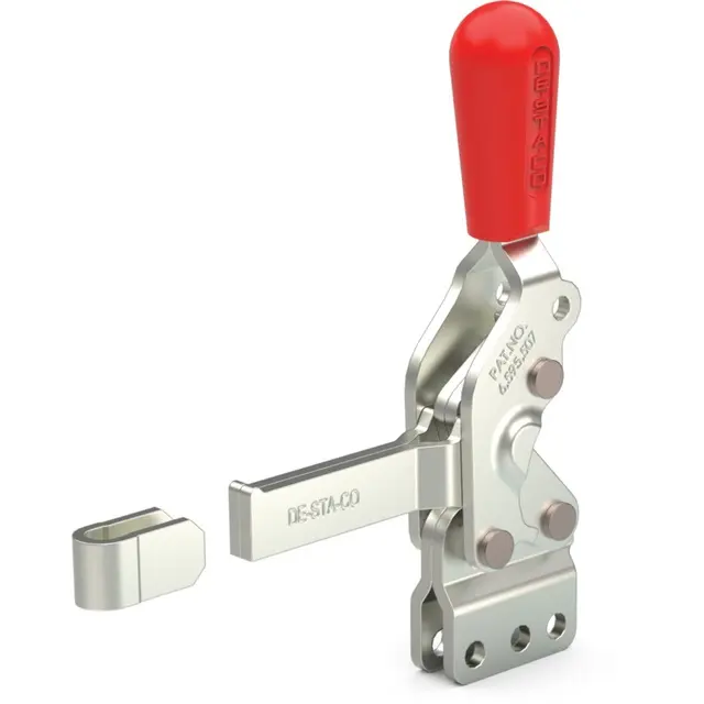 Produktfoto 1 von DESTACO 2002-SB - Handspanner, vert., Kniehebel, gerade Basis, mass. Spannarm