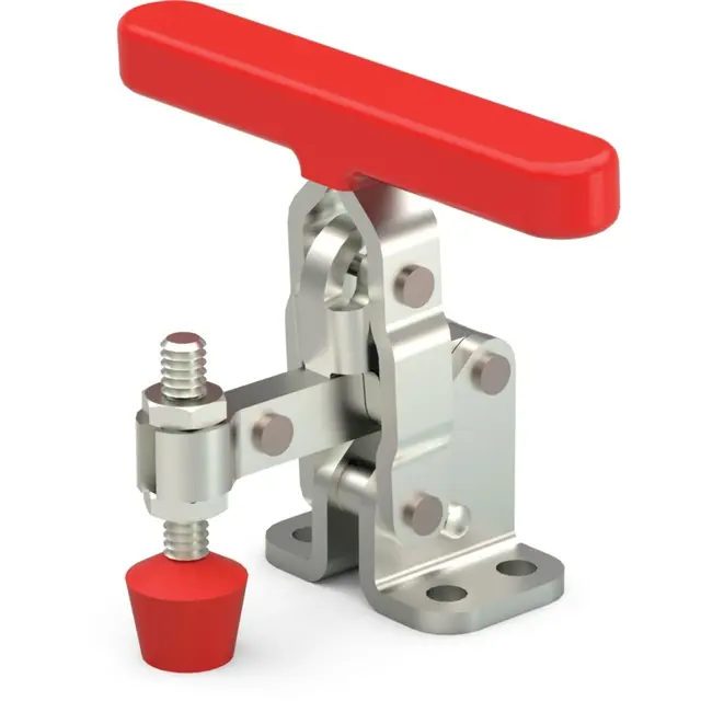 Produktfoto 1 von DESTACO 202-T - Handspanner, vert., Kniehebel, geflanschte Basis, mass. Spannarm