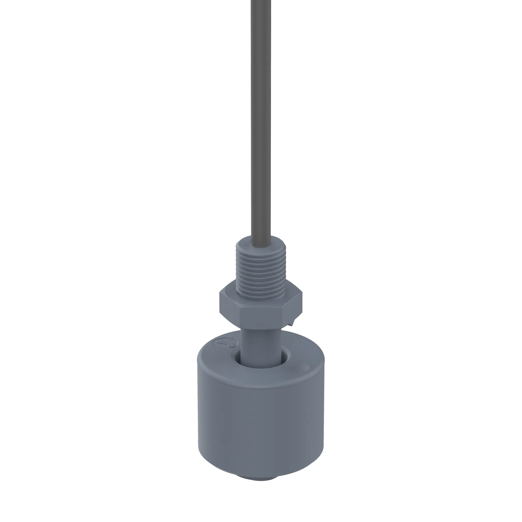 Produktfoto 1 von Elobau 203030-5, Miniatur Schwimmerschalter, Wechsler, 48V, PVC, Gewinde PG1/8, 5m Kabel