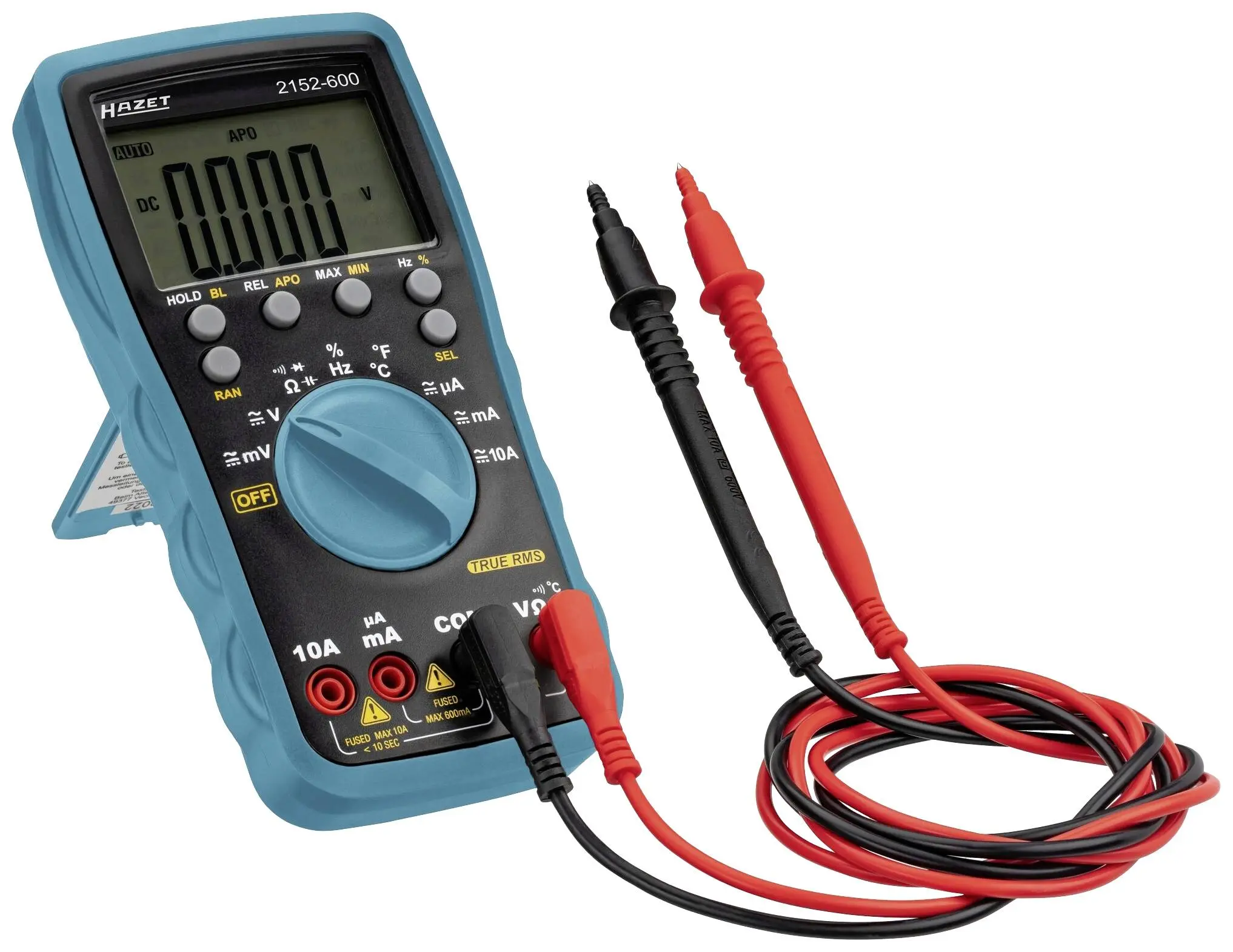 Produktfoto 1 von Hazet 2152-600, Hand-Multimeter digital CAT III 600V Anzeige (Counts): 2000