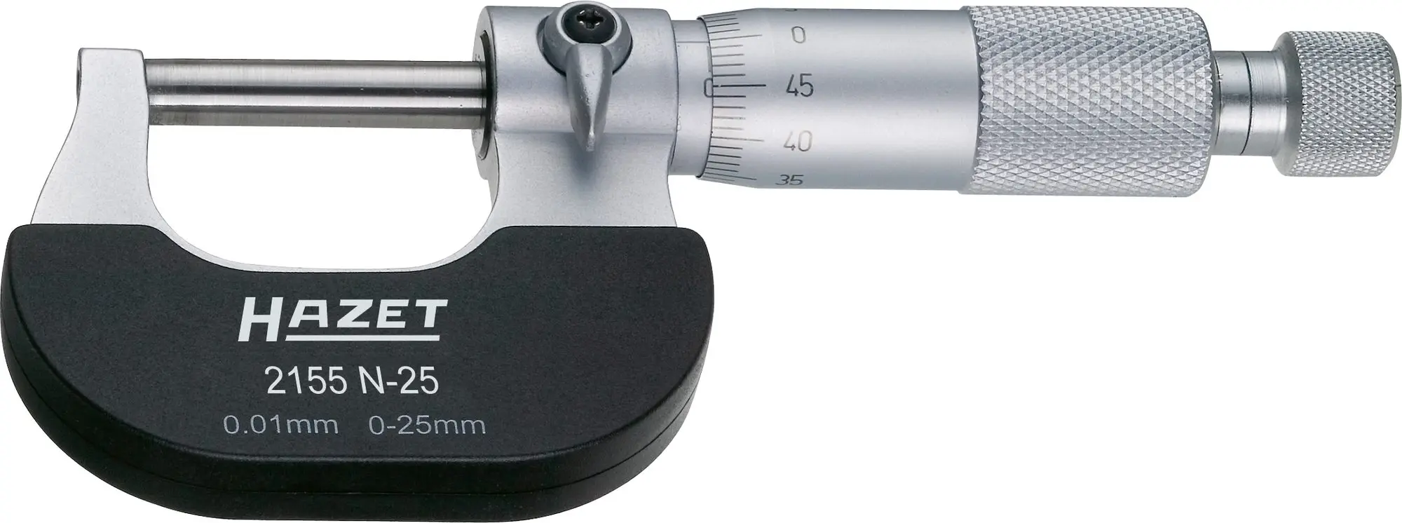 Produktfoto 1 von Hazet 2155N-25, Bügelmessschraube 0 - 25mm Ablesung: 0.01mm DIN 863-3