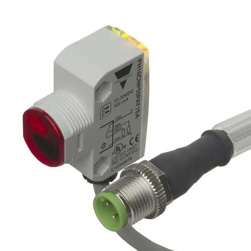 Produktfoto 1 von Carlo Gavazzi PH18CNP50PAT1SA, PHOTO SQ PR PL M18 PNP NO+NC,PIGTAIL