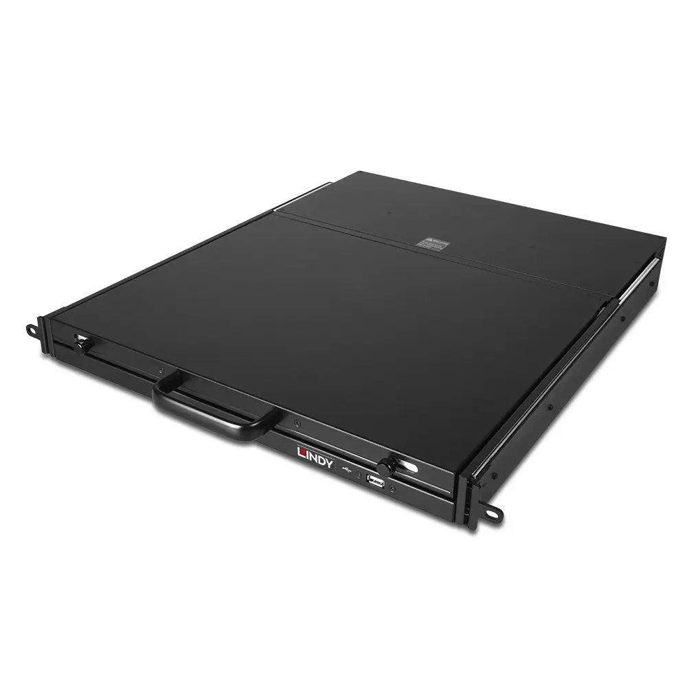 Produktfoto 1 von LINDY 21710, 17" Full HD LCD, HDMI, DisplayPort & VGA KVM Konsole - US Layout