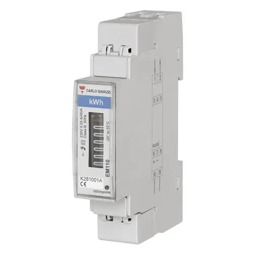 Produktfoto 1 von Carlo Gavazzi EM110DINAV81XO1X, ENERGIEZÄHLER 1-PHASIG REV.0