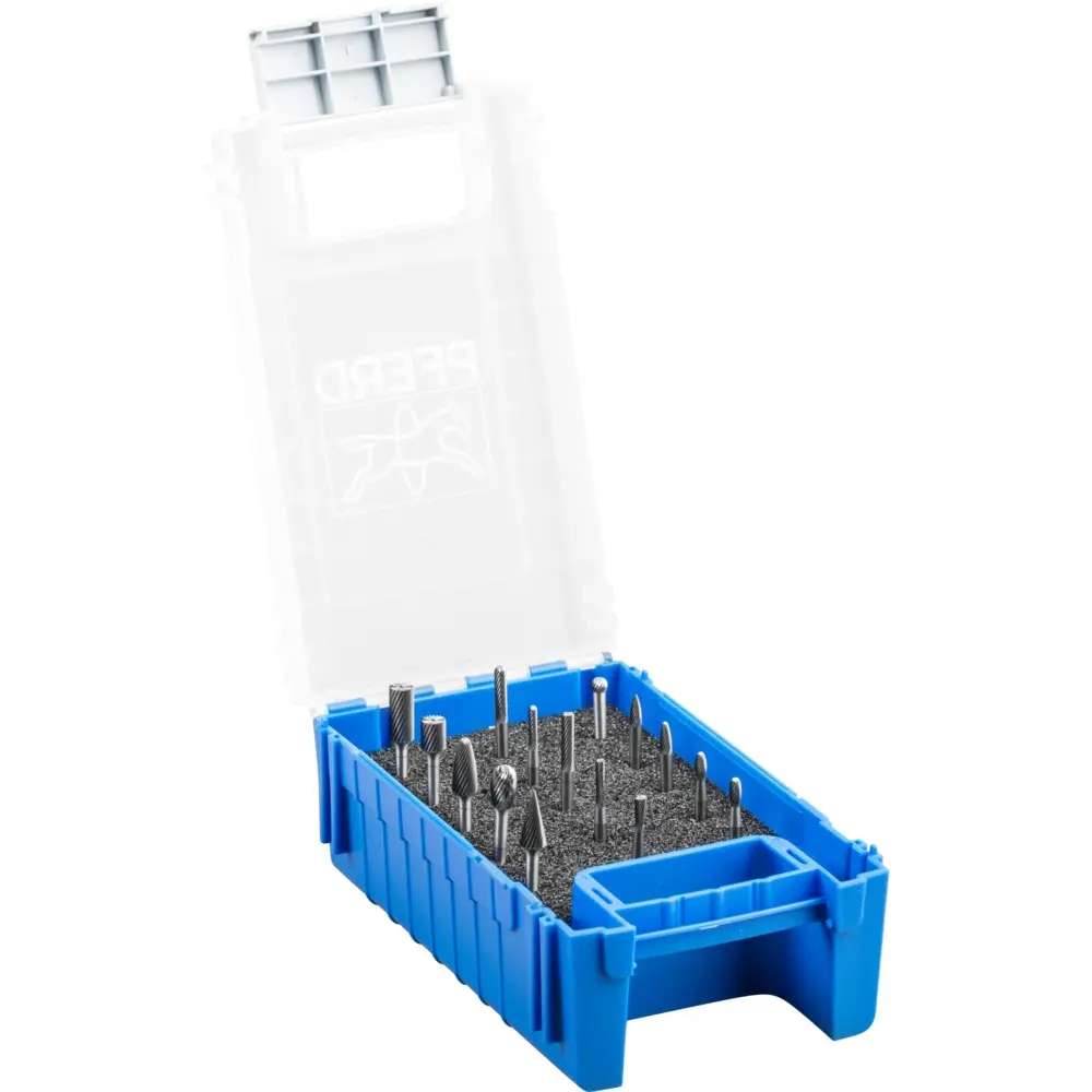Produktfoto 1 von PFERD Tools 21901501, Hartmetall Kleinfrässtift Set 15-tlg. Zahnung 5