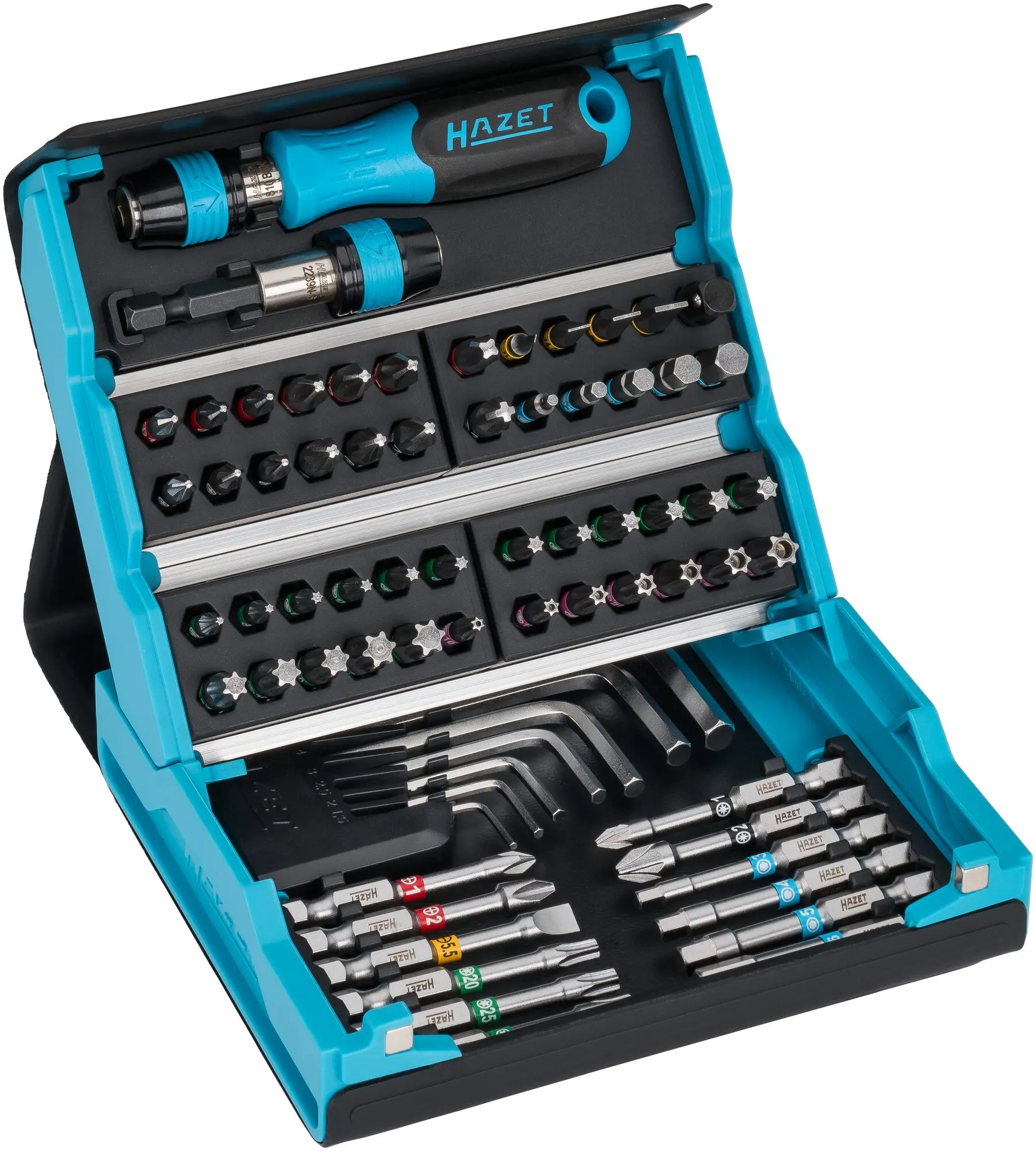 Produktfoto 1 von Hazet 2200SC-1, SmartCase Bit-Set 69teilig (Hex, Sl, PH, PZ, T)