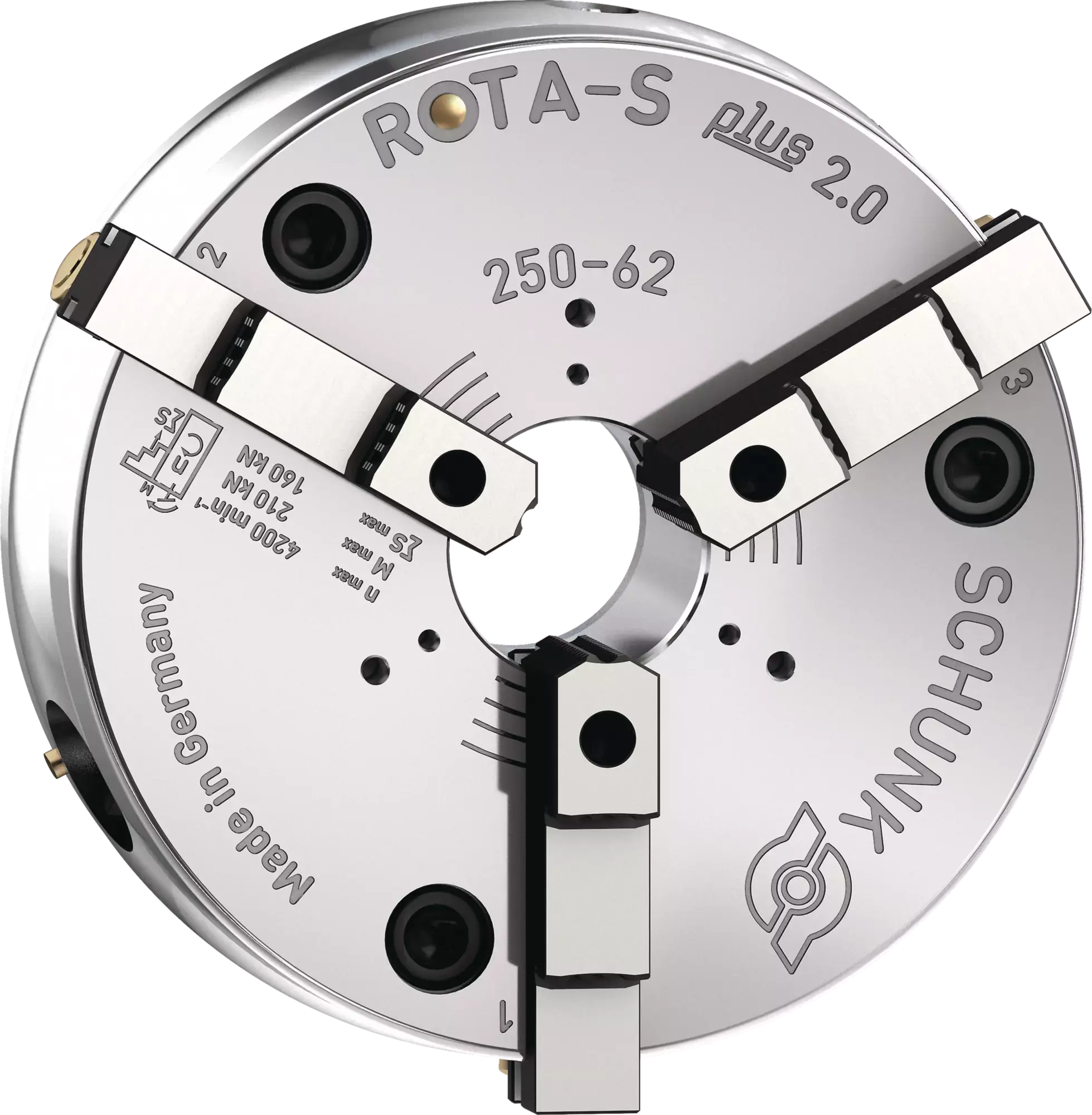 Produktfoto 1 von SCHUNK ROTA-S plus 2.0 250-62 Z235-VP1, Handspannfutter mit Backenschnellwechsel