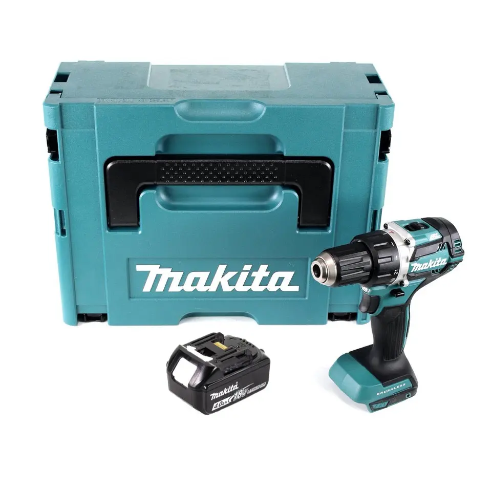 Produktfoto 1 von Makita DHP492RTJ, Akku Schlagbohrschrauber 18V 141Nm Brushless +2x Akku