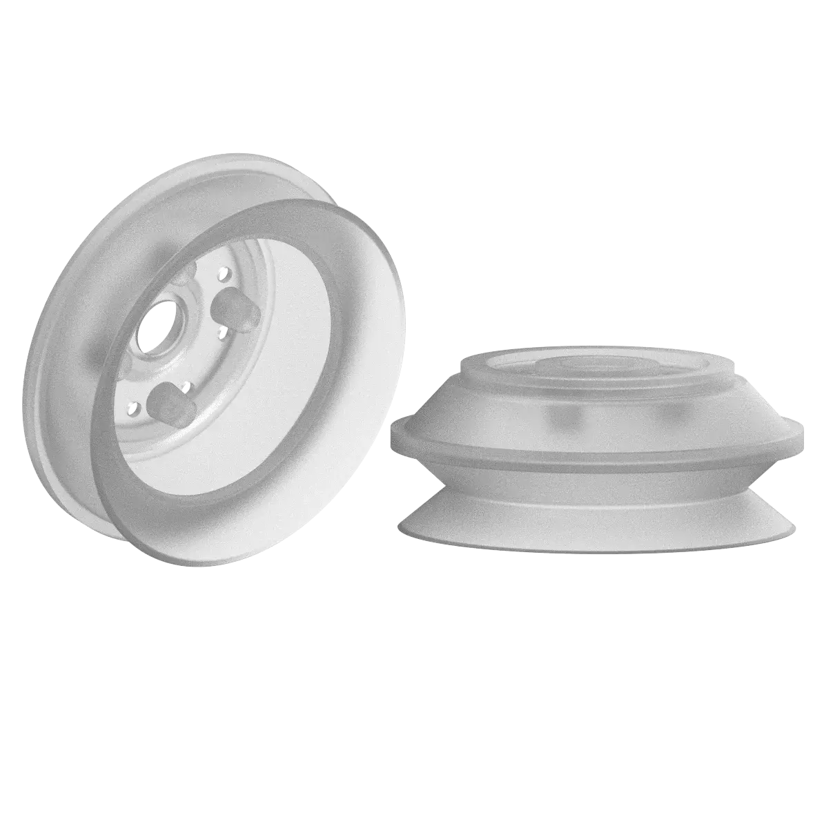 Produktfoto 1 von FIPA 23.160.072.2, Balgensauger Ø 160 mm (1,5 Balgen) Silikon transparent