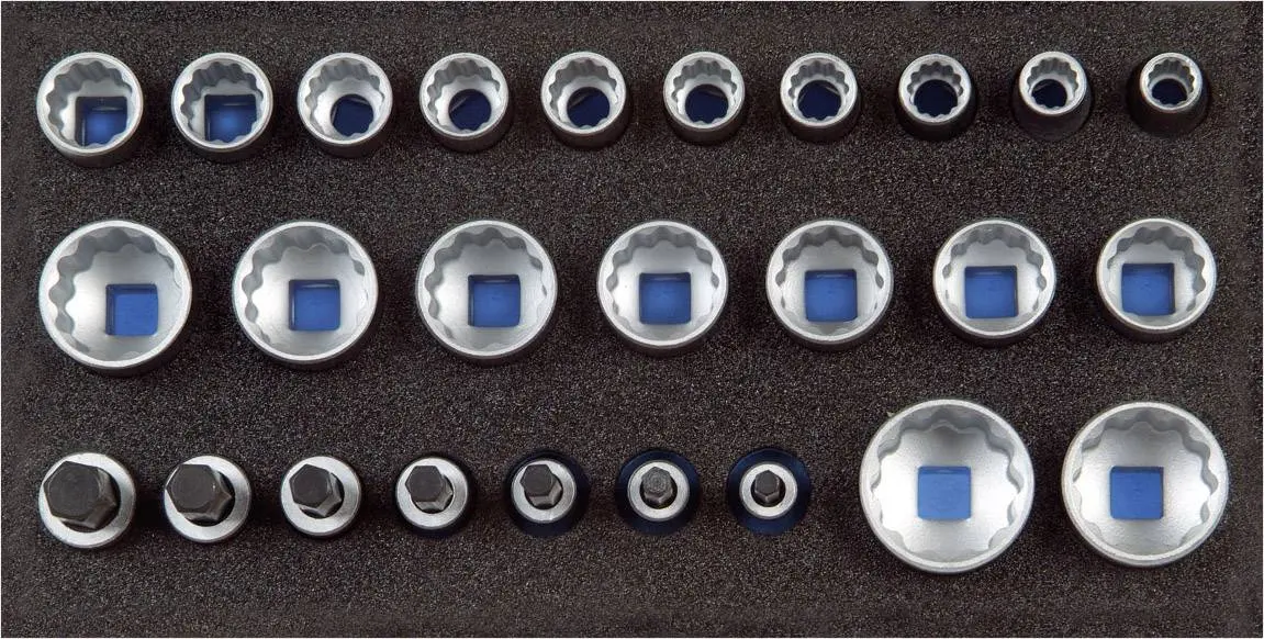 Produktfoto 1 von Gedore Steckschlüsseleinsatz-Set 1/2" (12.5 mm) 26teilig 2308916