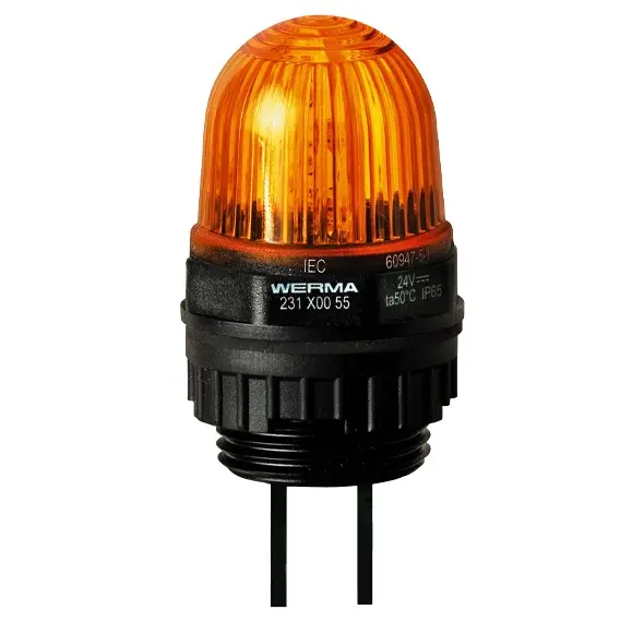 Produktfoto 1 von Werma 231.300.55, Micro LED Einbauleuchte 24VDC YE