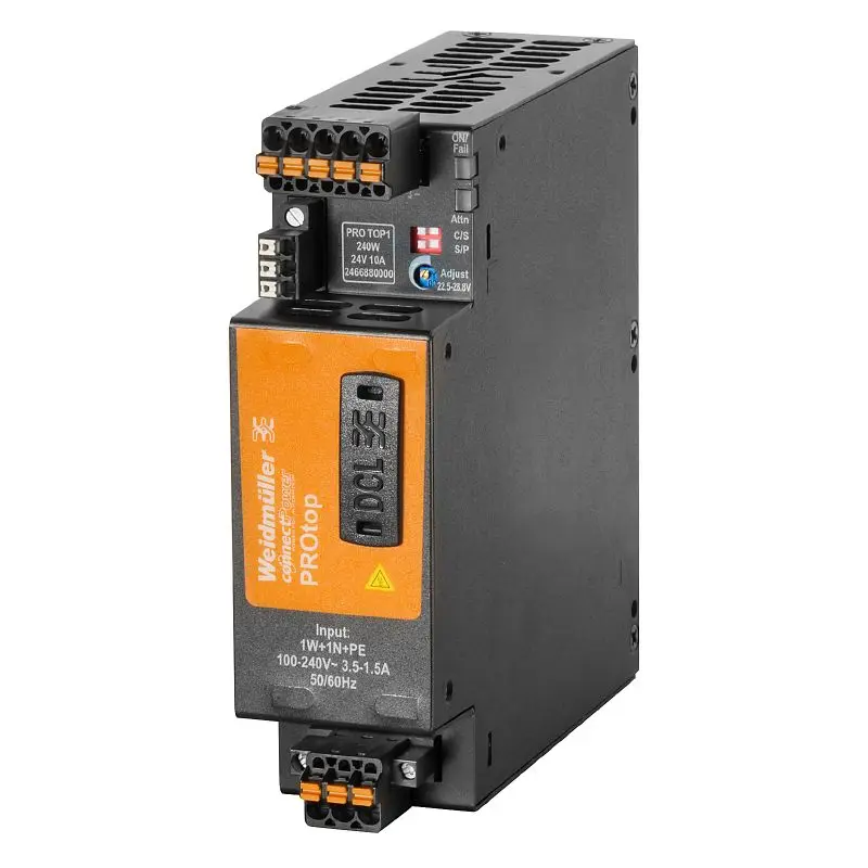 Produktfoto 1 von WEIDMÜLLER PRO TOP1 240W 24V 10A, Stromversorgung, Schaltnetzgerät, 24 V