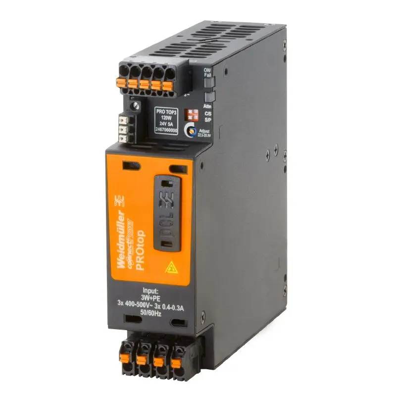 Produktfoto 1 von WEIDMÜLLER PRO TOP3 120W 24V 5A, Stromversorgung, Schaltnetzgerät, 24 V