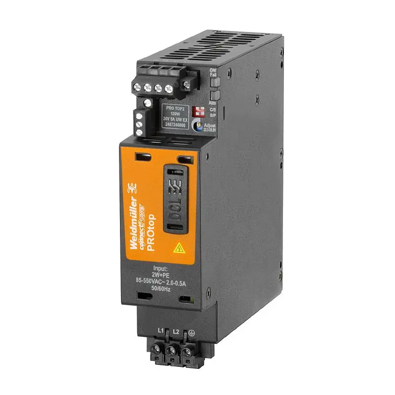 Produktfoto 1 von WEIDMÜLLER PRO TOP2 120W 24V 5A UW EX, Stromversorgung, Schaltnetzgerät, 24 V