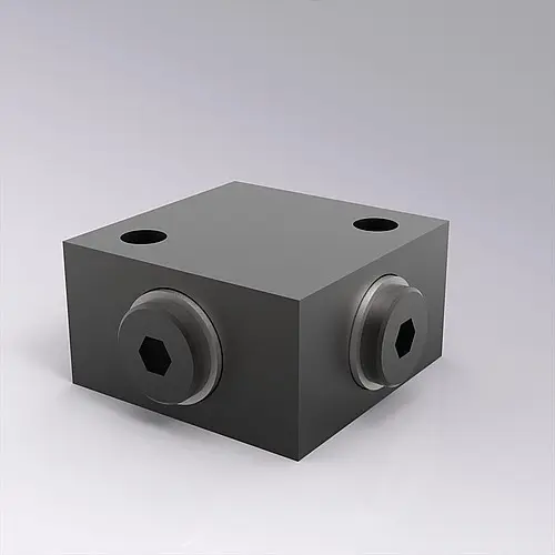 Produktfoto 1 von FIBRO 2480.00.24.34 Verteilerblock G1/8, 4 Anschlüsse