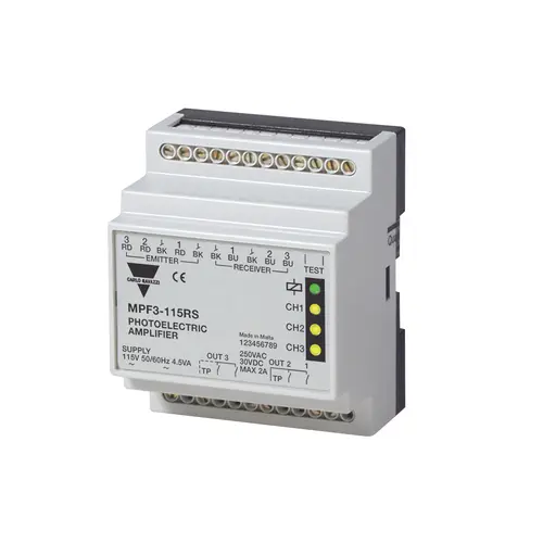 Produktfoto 1 von Carlo Gavazzi MPF3-115RS, PHOTO AMP 3CH 115VA TESTEN