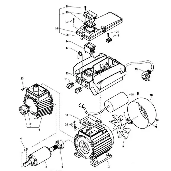 Produktfoto 1 von Kränzle Motor BG112 1x220V 60 Hz, 3,6 kW Wechselstrom