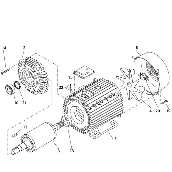 Produktfoto 1 von Kränzle Motor 2,3 kW BG 100, 230 V / 50 HZ