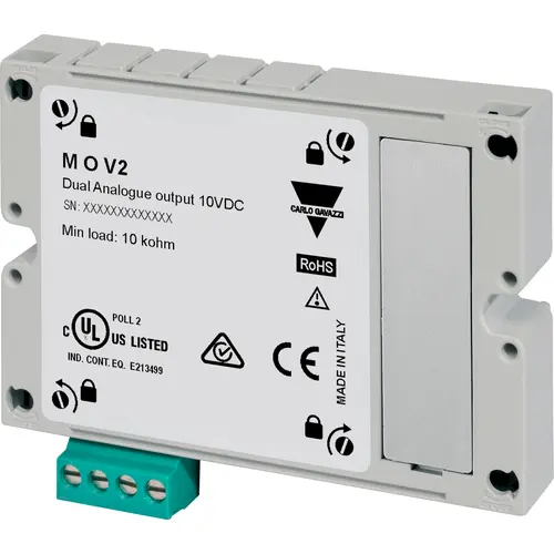 Produktfoto 1 von Carlo Gavazzi MOV2, Dualer Analogausgang (+10 VDC)