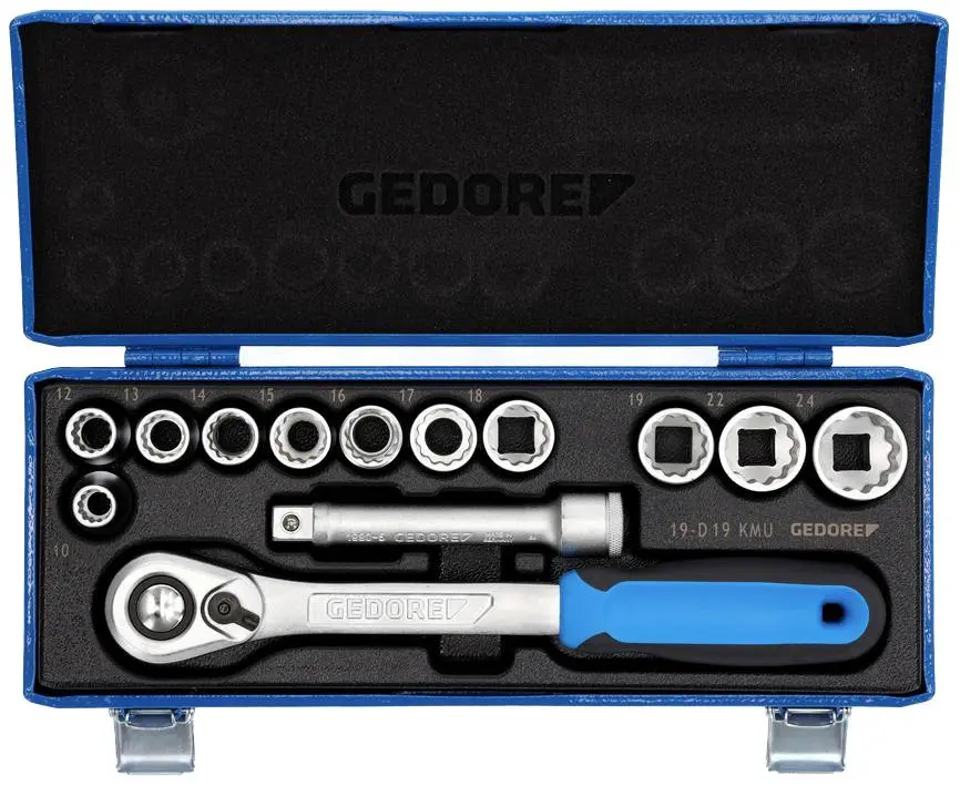 Produktfoto 1 von Gedore Steckschlüsseleinsatz metrisch 1/2" (12.5 mm) 13teilig 2545829