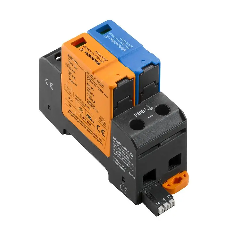 Produktfoto 1 von WEIDMÜLLER VPU AC II 1+1 R 300/50, Überspannungsschutzgeräte für Energiesysteme