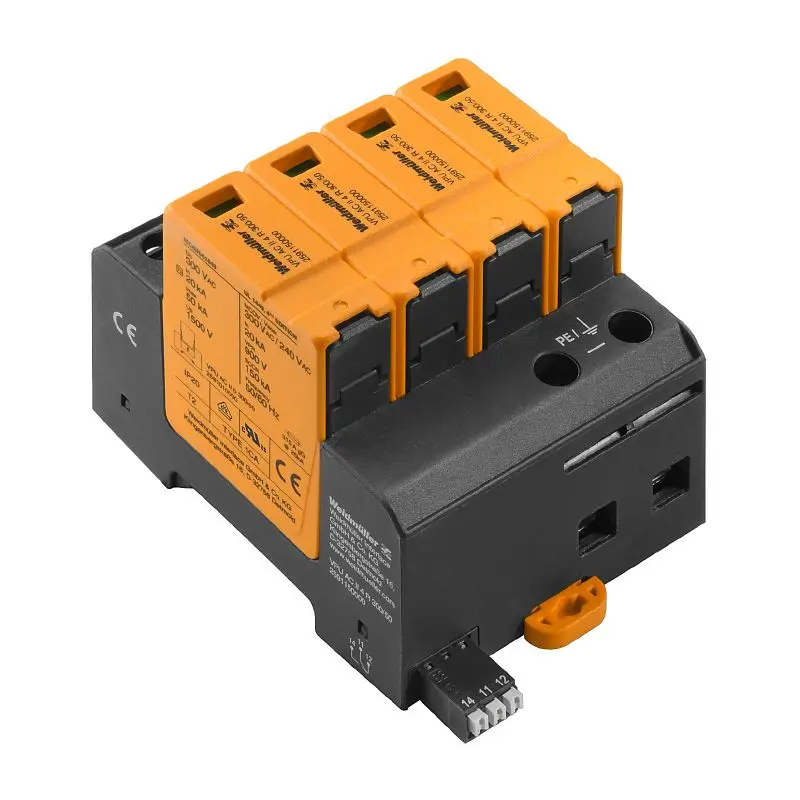 Produktfoto 1 von WEIDMÜLLER VPU AC II F 4 R 300/40, Überspannungsschutzgeräte für Energiesysteme