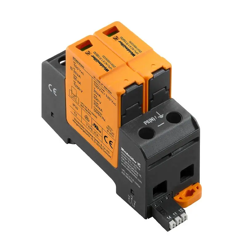 Produktfoto 1 von WEIDMÜLLER VPU AC II 2 R 150/50, Überspannungsschutzgeräte für Energiesysteme