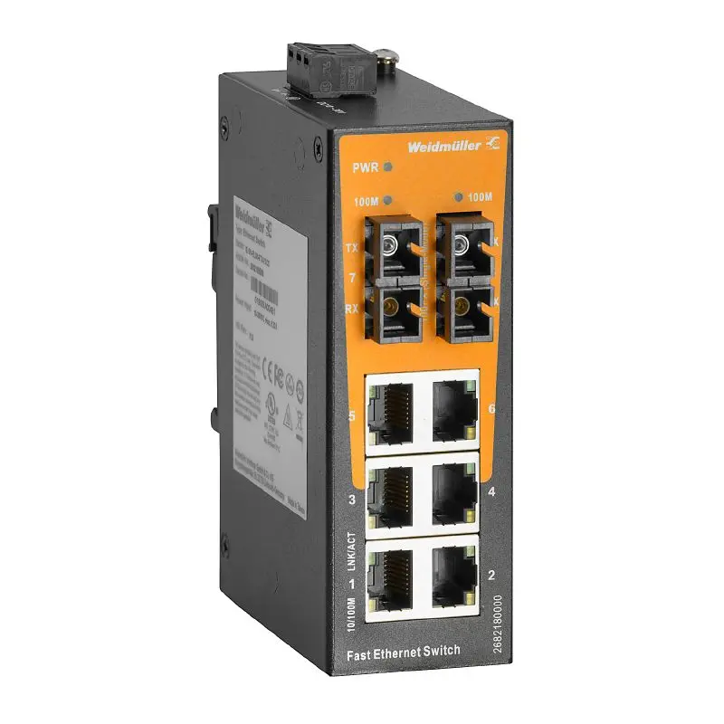 Produktfoto 1 von WEIDMÜLLER IE-SW-EL08-6TX-2SCS, Netzwerk Switch, unmanaged, P/n: 2682180000