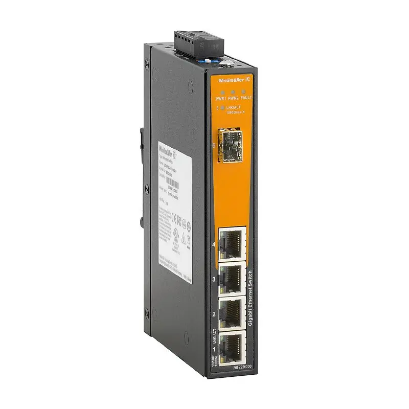 Produktfoto 1 von WEIDMÜLLER IE-SW-EL05-4GT-1GESFP, Netzwerk Switch, unmanaged, P/n: 2682220000