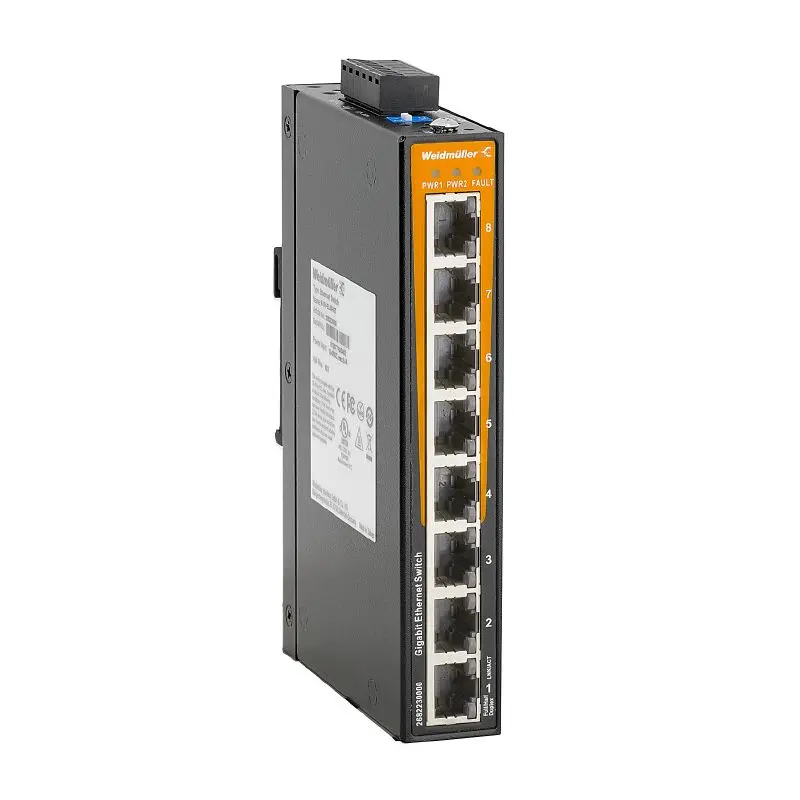 Produktfoto 1 von WEIDMÜLLER IE-SW-EL08-8GT, Netzwerk Switch, unmanaged, P/n: 2682230000