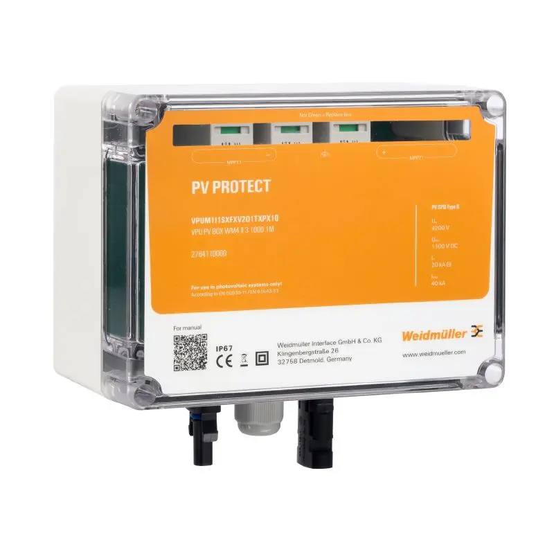 Produktfoto 1 von WEIDMÜLLER VPUM1I1SXFXV1O1TXPX10, PV PROTECT, P/n: 2764140000