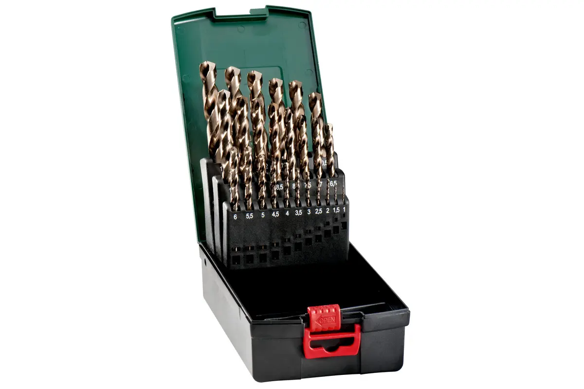 Produktfoto 1 von Metabo 627672000, Metallbohrer-Set HSS-Co in Kunststoffkassette SP, 25-teilig