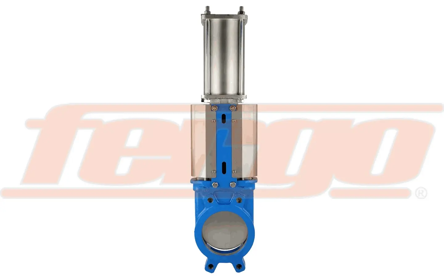Produktfoto 1 von Fergo FM200 Stoffschieber DN 65 NBR Grauguss doppeltwirkend pneumatisch