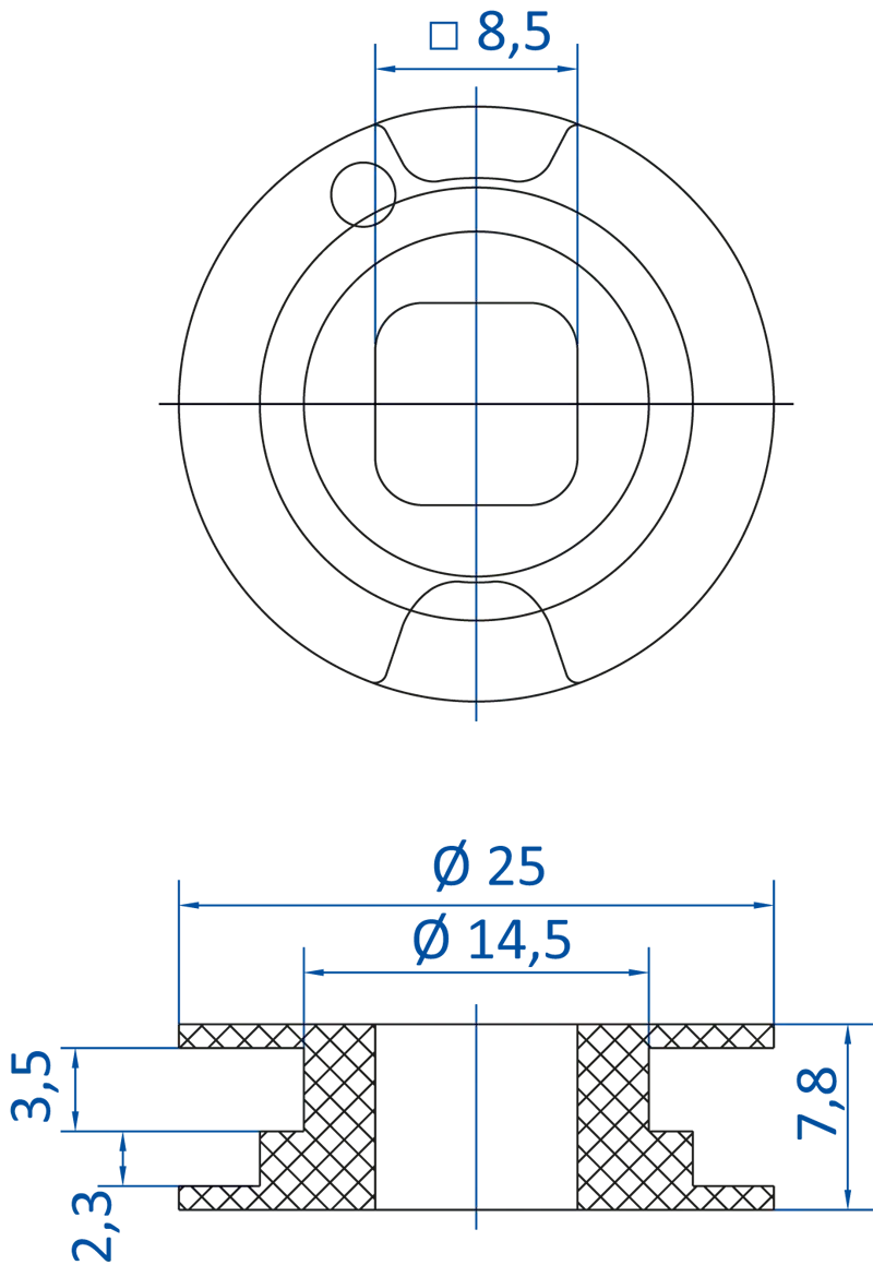Produktfoto 1 von FIPA 270.419, Spezialhalter für LE-Sauger Serie SL-B Kunststoff (braun)