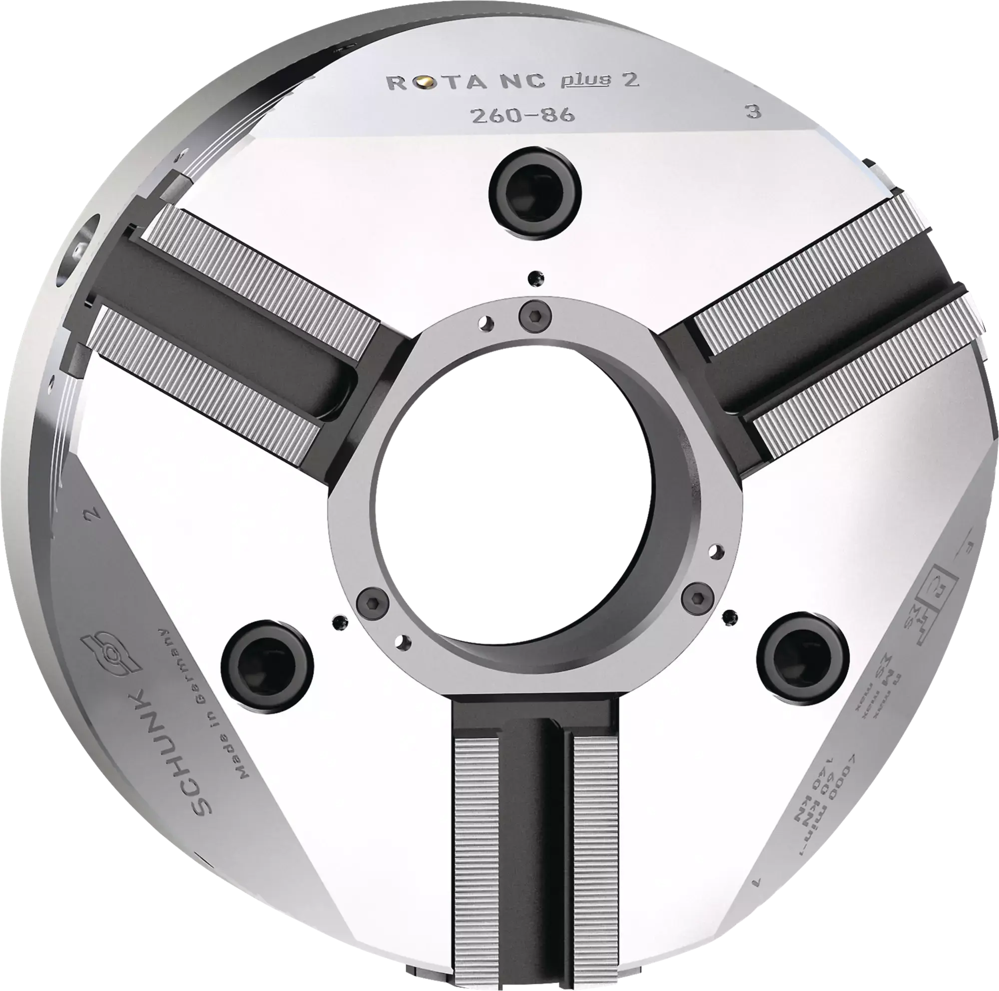 Produktfoto 1 von SCHUNK ROTA NC plus 2 260-86 A8-SV90°, Kraftspannfutter mit Durchgangsbohrung