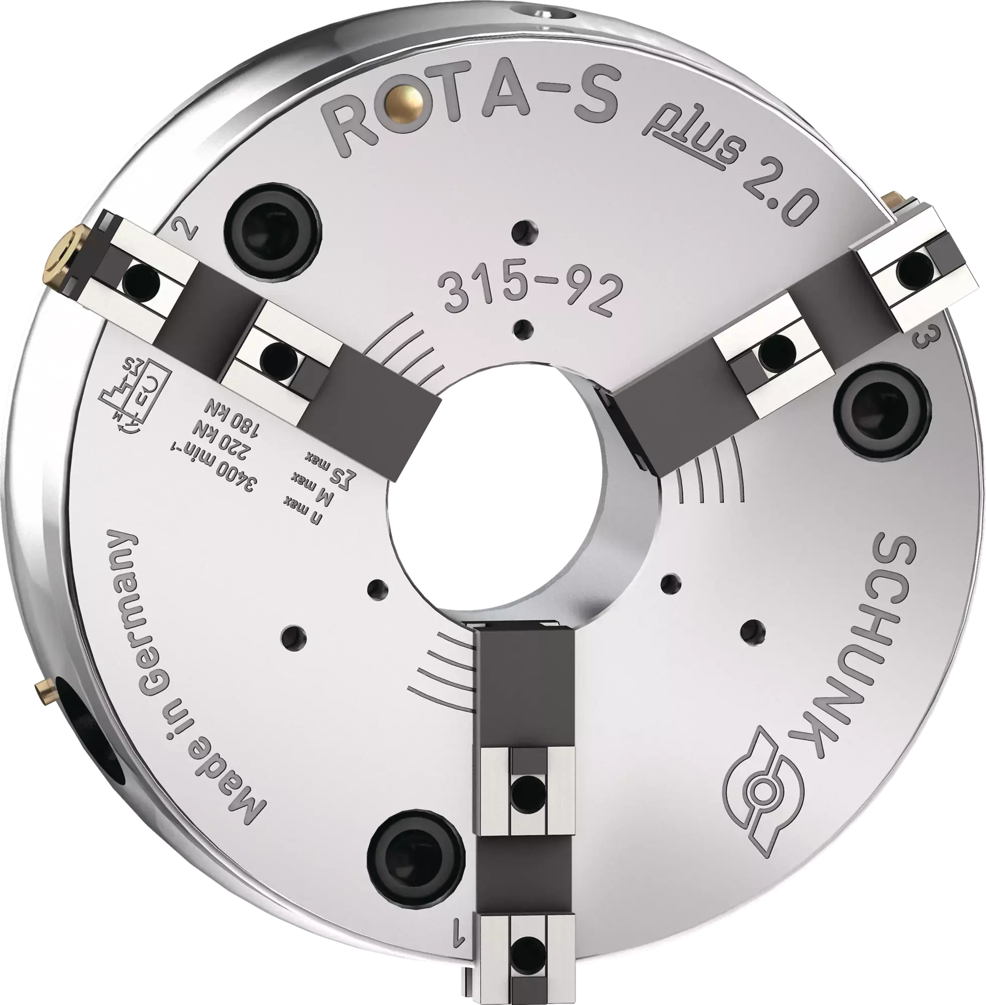 Produktfoto 1 von SCHUNK ROTA-S plus 2.0 315-92 Z300-SFG, Handspannfutter mit Backenschnellwechsel