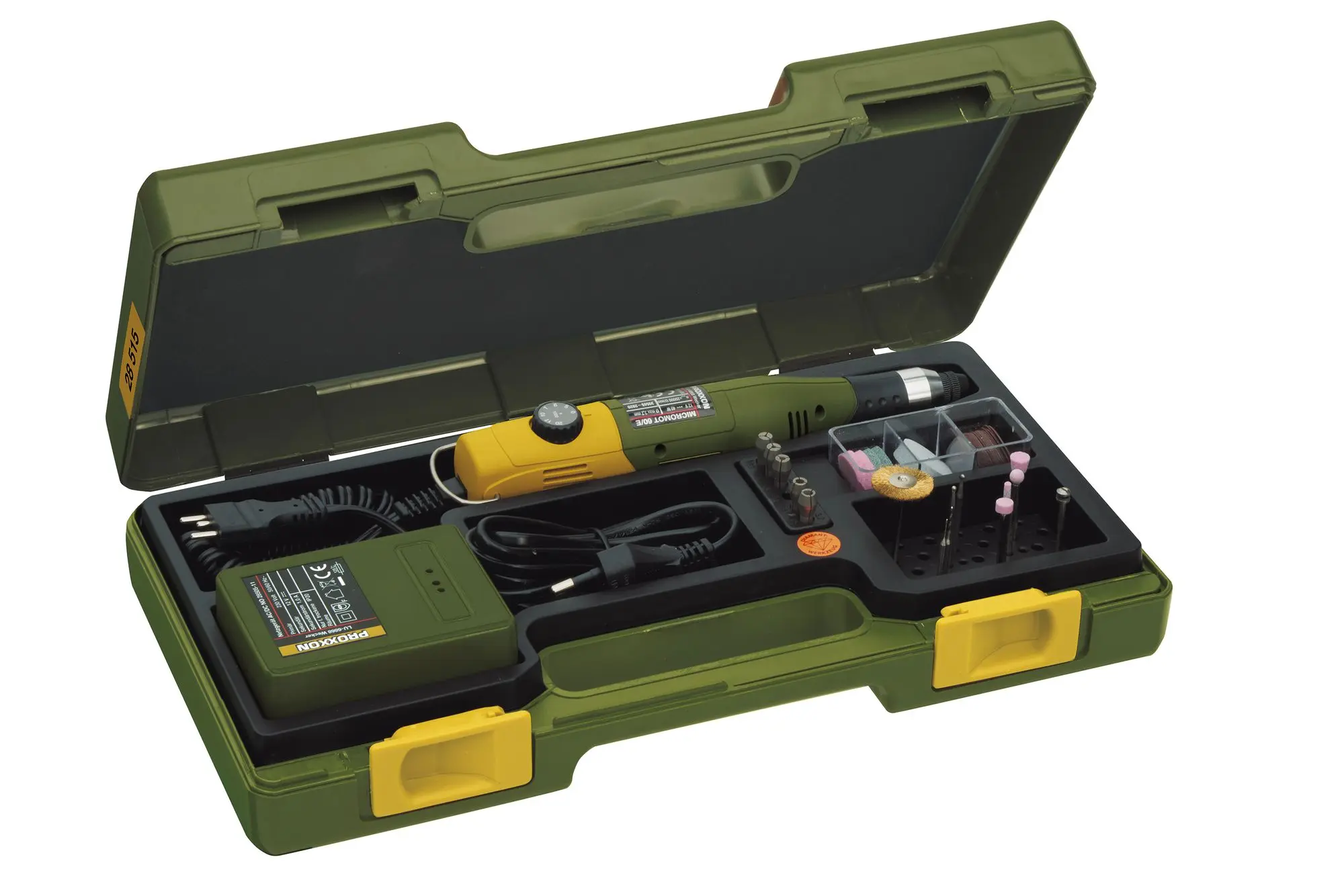 Produktfoto 1 von PROXXON 28515, Modellbauer- & Gravierset m. MICROMOT 60/E m. Netzgerät im Koffer