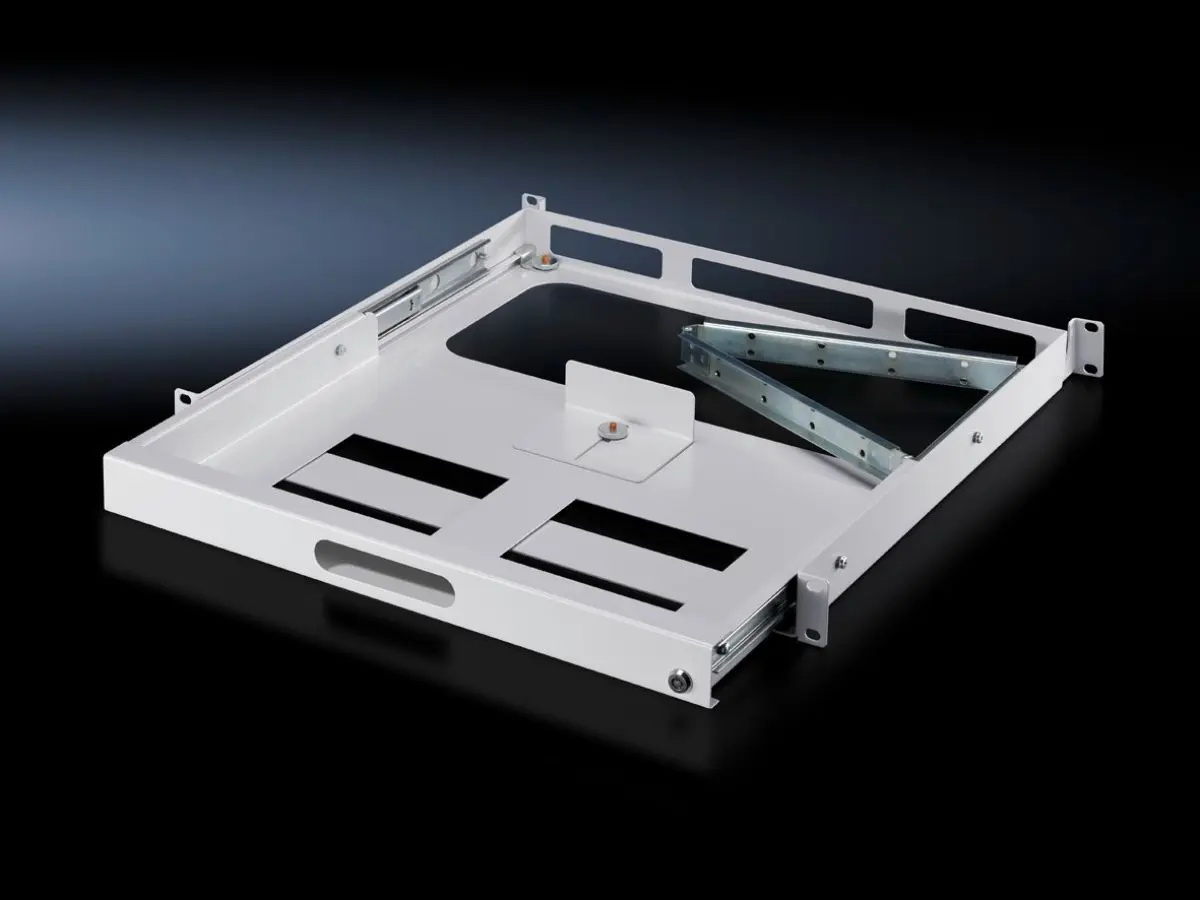 Produktfoto 1 von Rittal DK 7281.200, 7281200 Keyboard drawer 1 U for two pairs of 482.6 mm (19") mounting angles