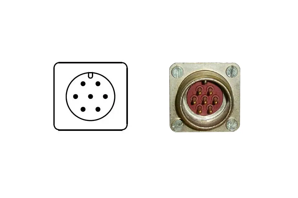 Produktfoto 1 von HBM Messtechnik 3-3312.0029, Gerätestecker Viereckflansch Stiftkont.