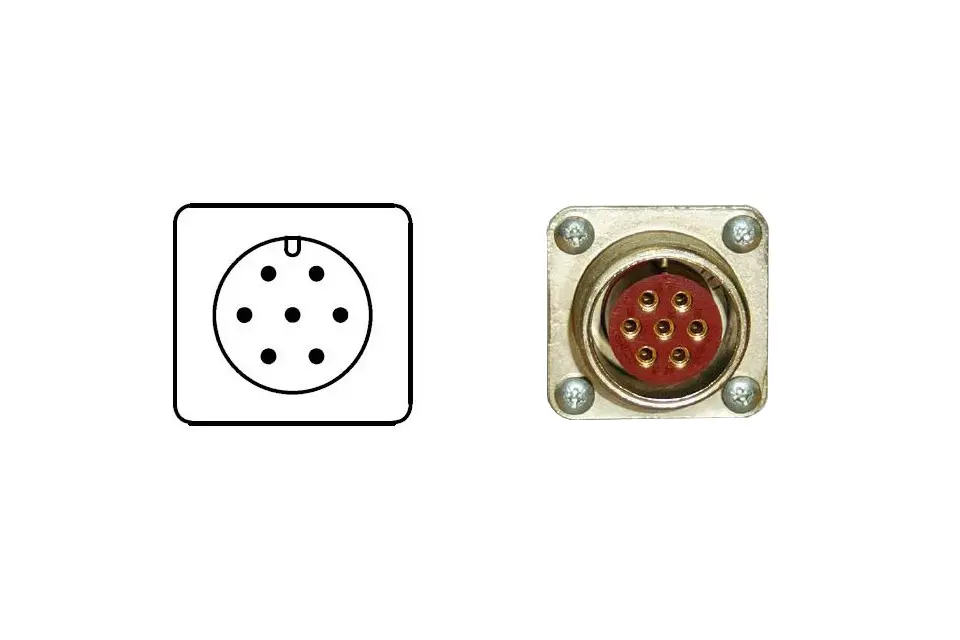 Produktfoto 1 von HBM Messtechnik 3-3312.0032, Stecker-Gerätebuchse 7 pol.