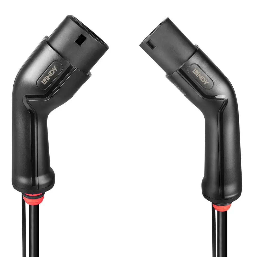 Produktfoto 1 von LINDY 30111, 7m Ladekabel Typ 2 für E-Fahrzeuge, 11kW