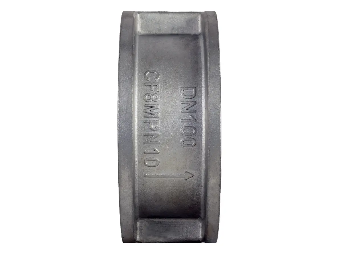 Produktfoto 1 von Fergo RF202 Doppelflügel-Rückschlagklappe DN 65 PN10/16 NBR Edelstahl mit Feder