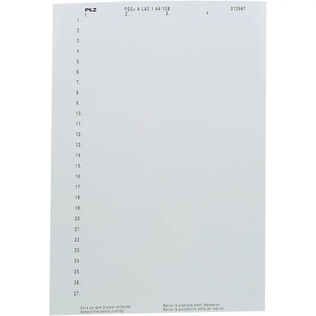 Produktfoto 1 von PILZ PSSu A LA0.1 (10 x 108 pcs.) Steuerungen P/N: 312967